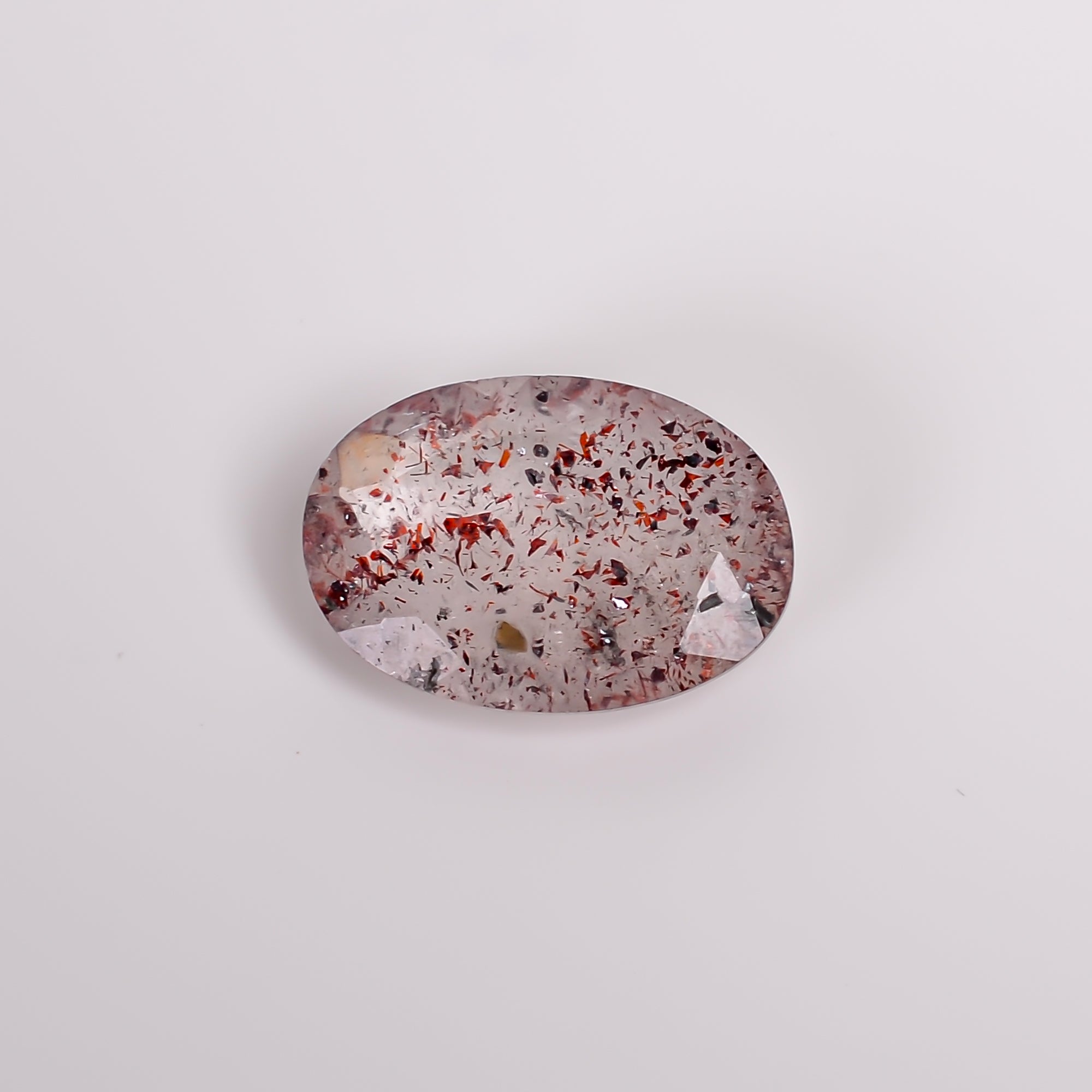 elestial quartz oval shape cut stone loose gemstone